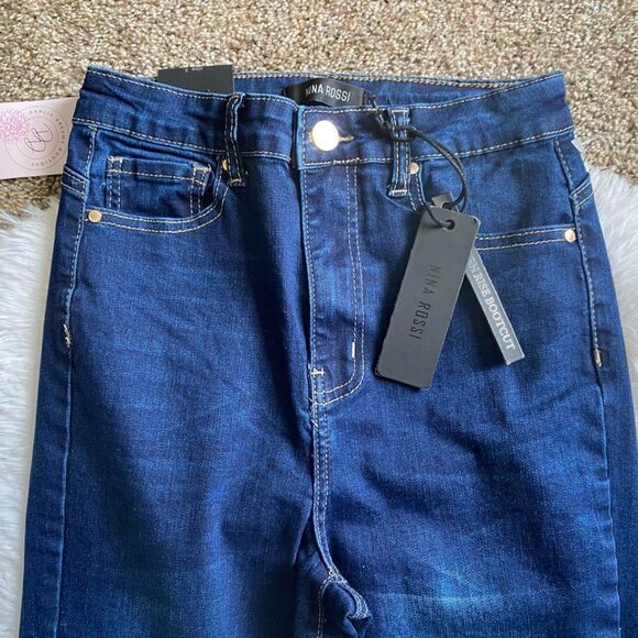 Nina Rossi Jeans Bootcut Long High Rise New Women’s Size 5 - Picture 3 of 10